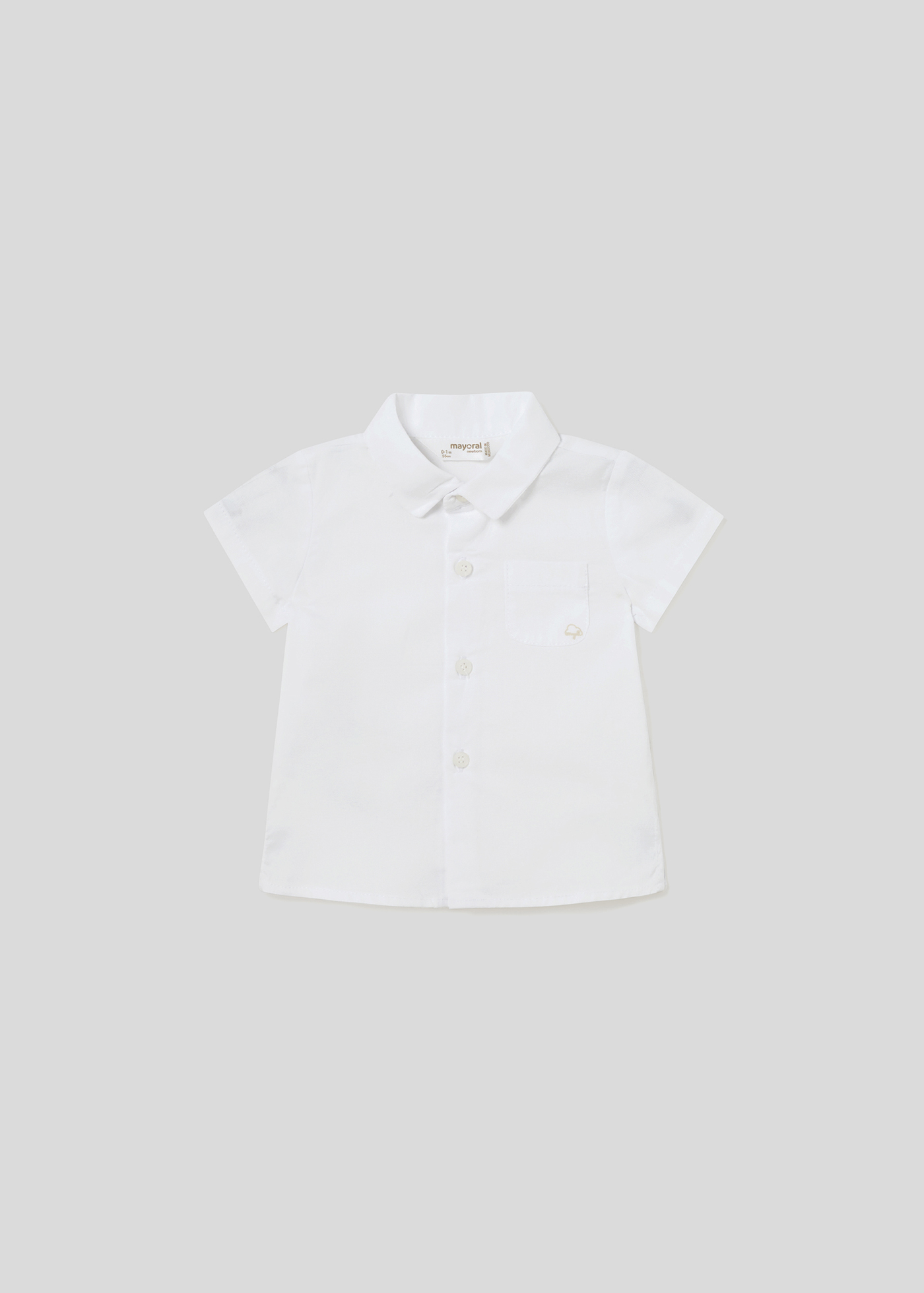 Camisa Oxford de bolso para recém-nascido