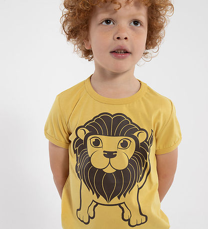 ANIMAL T-Shirt - AnimalHide - Verblasst Yellow Groß Løve