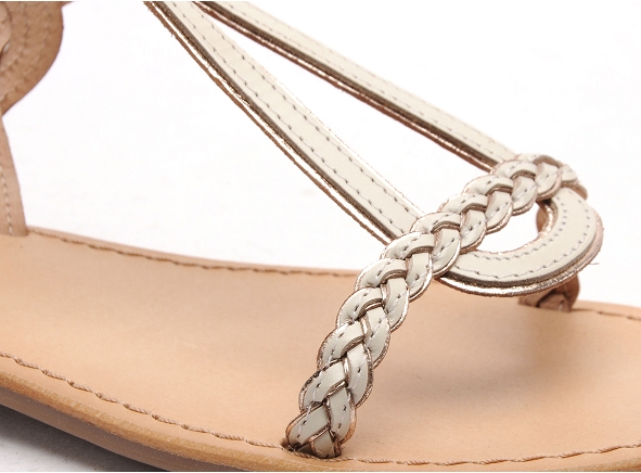 Les tropeziennes nu pieds plats femme happy f beige