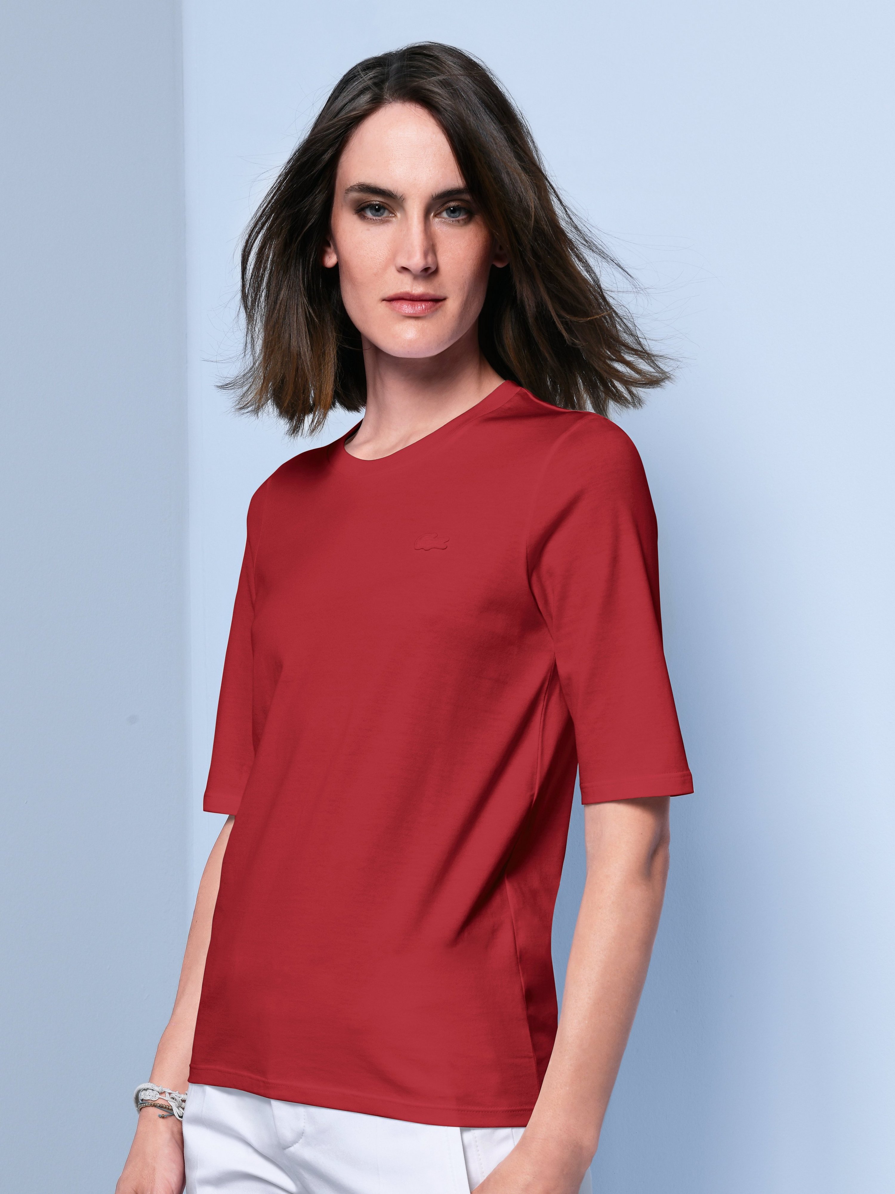 Rundhals-Shirt mit langem 1/2-Arm