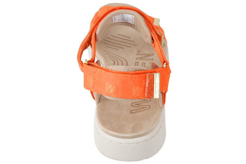 WODEN LINE WOVEN TIGER SANDAL I NEON ORANGE TEKSTIL