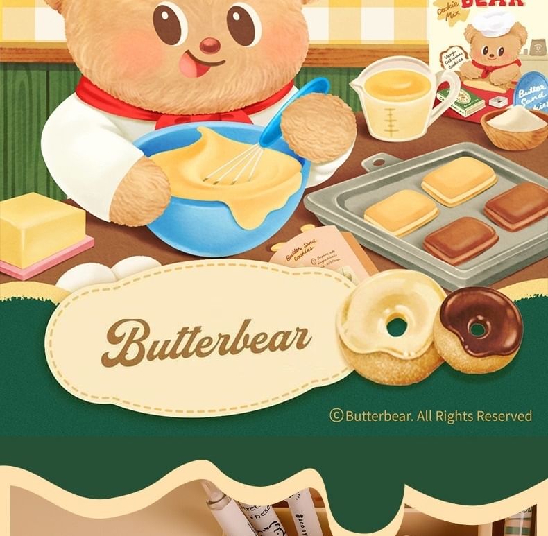 Butterbear - Butterbear Flanel Kaarthouder Tas Charm