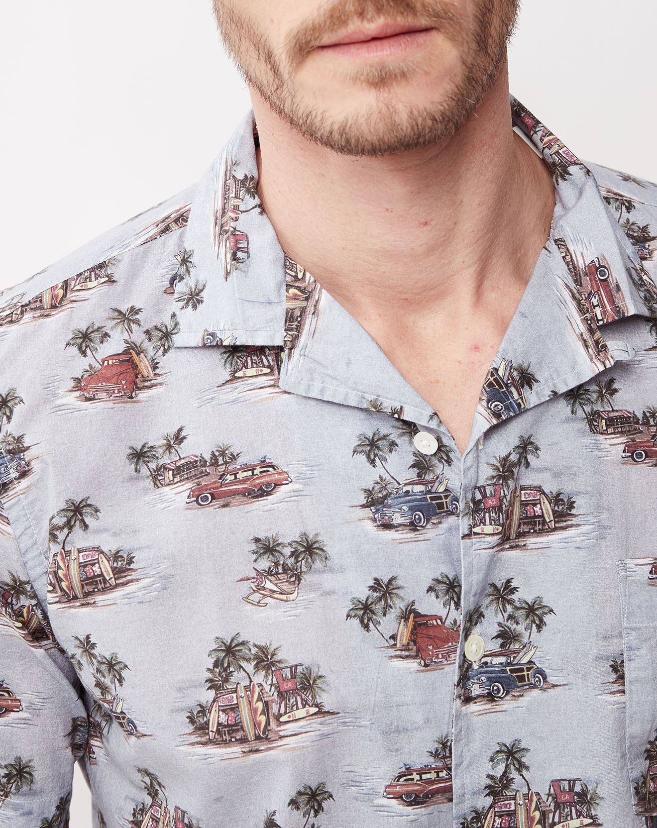 Hartford Chemise slim Slam imprimée bleu/multicolore