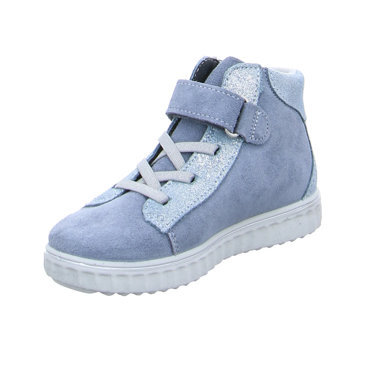 PEPINO Kleinkinder-Halbschuh Klett Altsilber Textil  Bottine