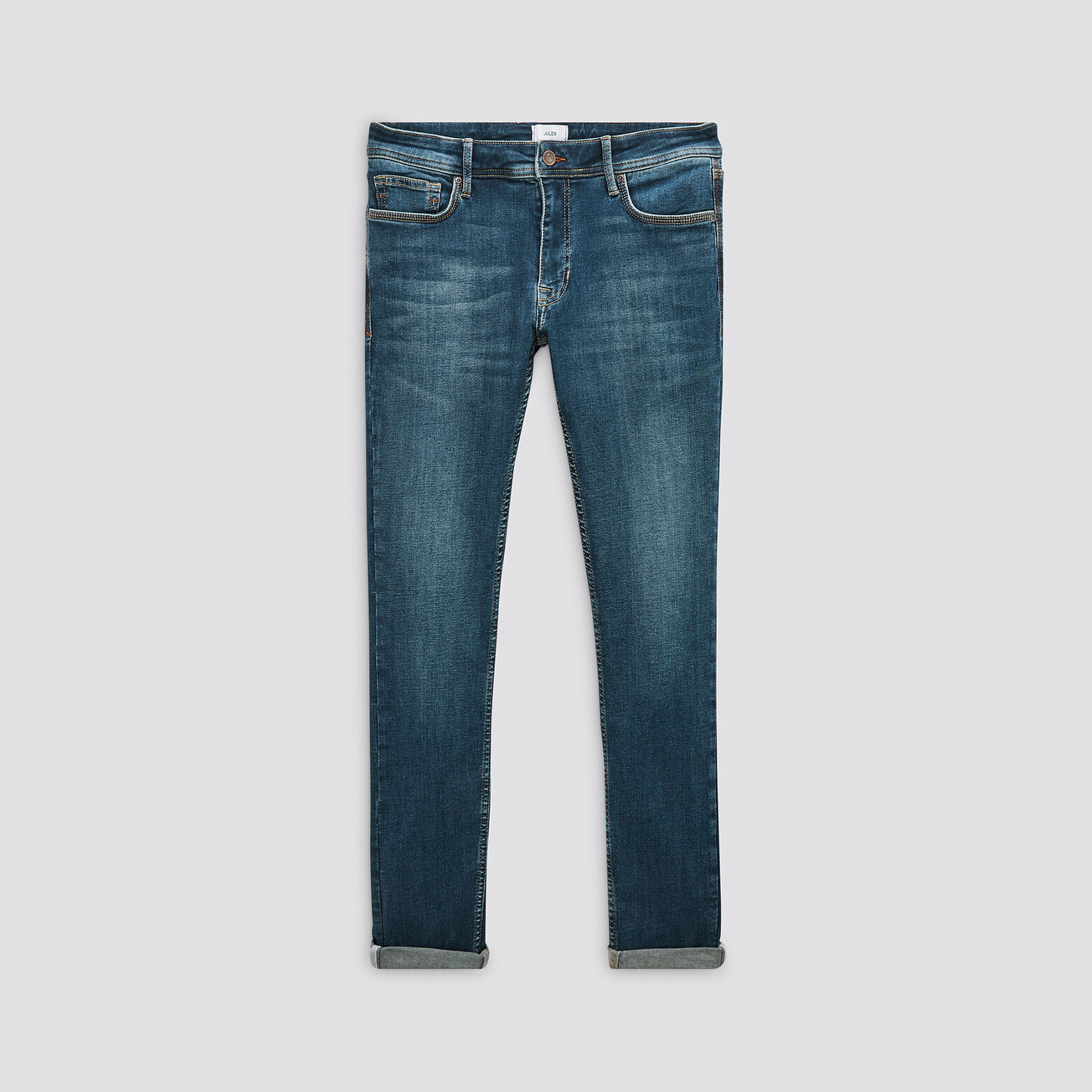 Jean skinny 3 longueurs en polyester recyclé Bleu