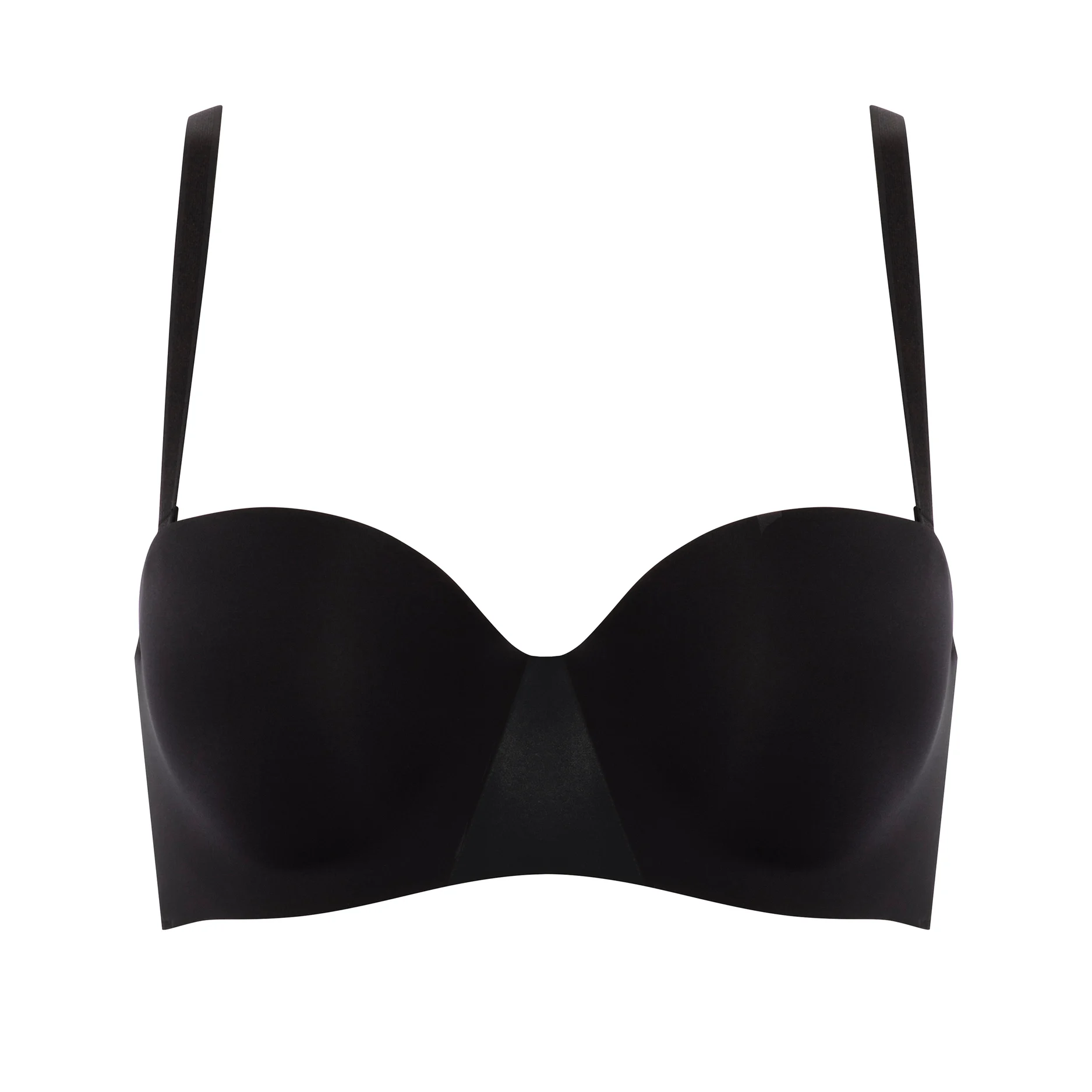 ESSENTIALL - Soutien-gorge bandeau coques bretelles amovibles | Noir