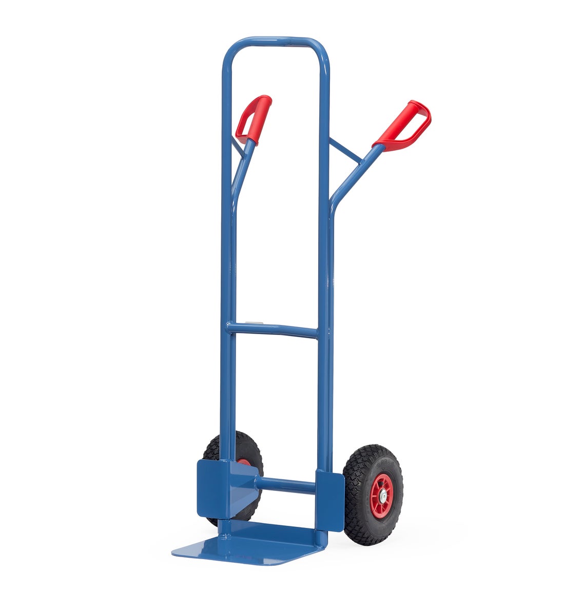 Fetra stalen buiskruiwagen, hoogte 1300 mm, schep 250x320 mm, luchtbanden