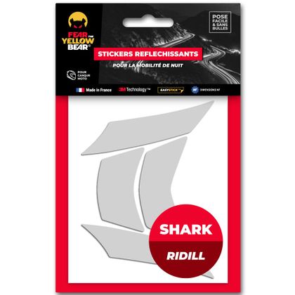Stickers Réfléchissants Fear The Yellow Bear REPLICA SHARK RIDILL - Blanc