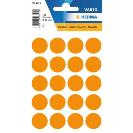 HERMA Etikett Farbpunkt orange Ø 19mm 100 St.