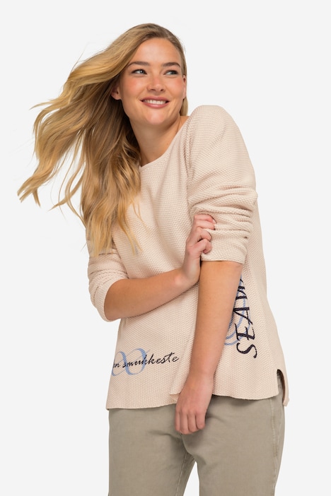 Pullover, oversized, Schriftzüge, Langarm