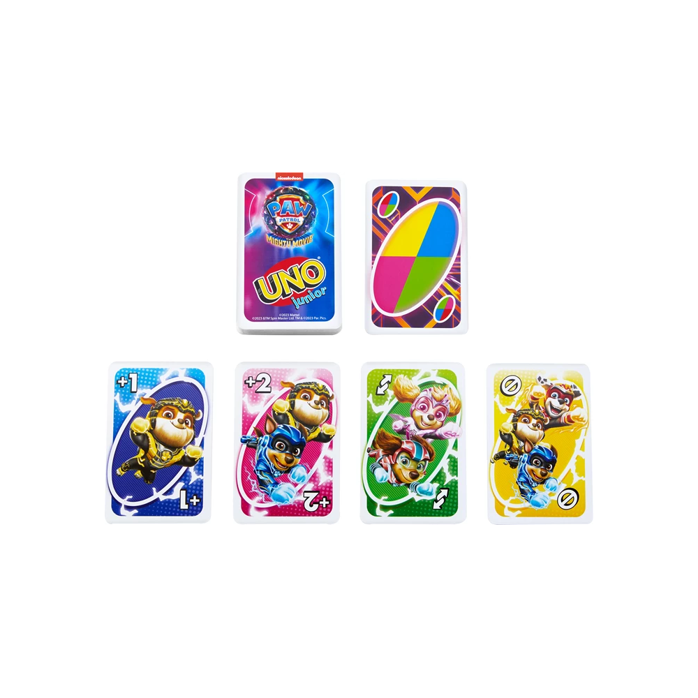 UNO Junior Paw Patrol 2 Kartenspiel Gesellschaftsspiel für Kinder (HPY62) Lizenziert