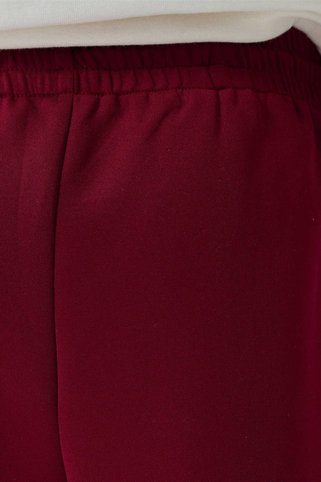 Shoeby joggingbroek donkerrood/zwart/wit