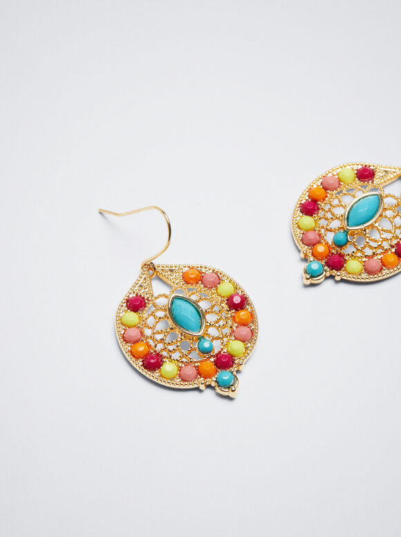 Pendientes Con Abalorios - Multicor