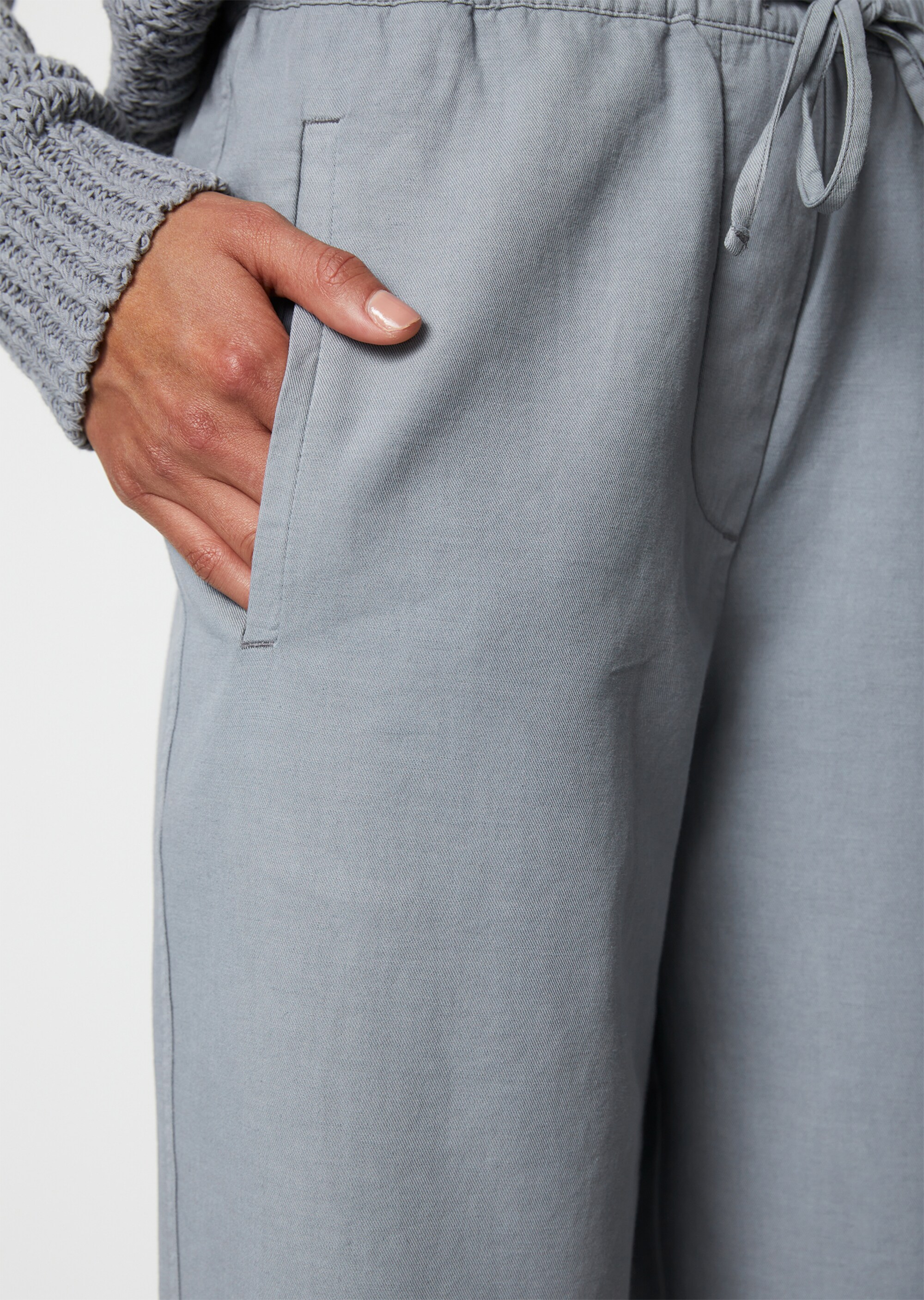 Joggpants taperedaus Organic-Cotton-Leinen-Mix