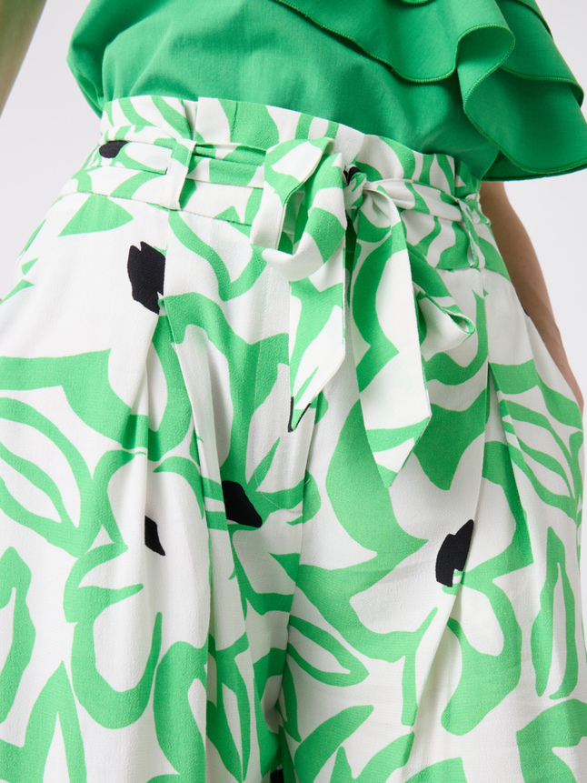 Pantalon large imprimé