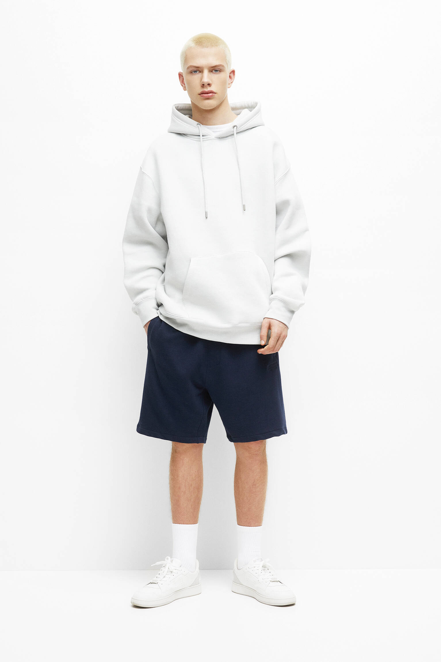 CONJUNTO DE MOLETOM BERMUDA JOGGER - AZUL MARINHO