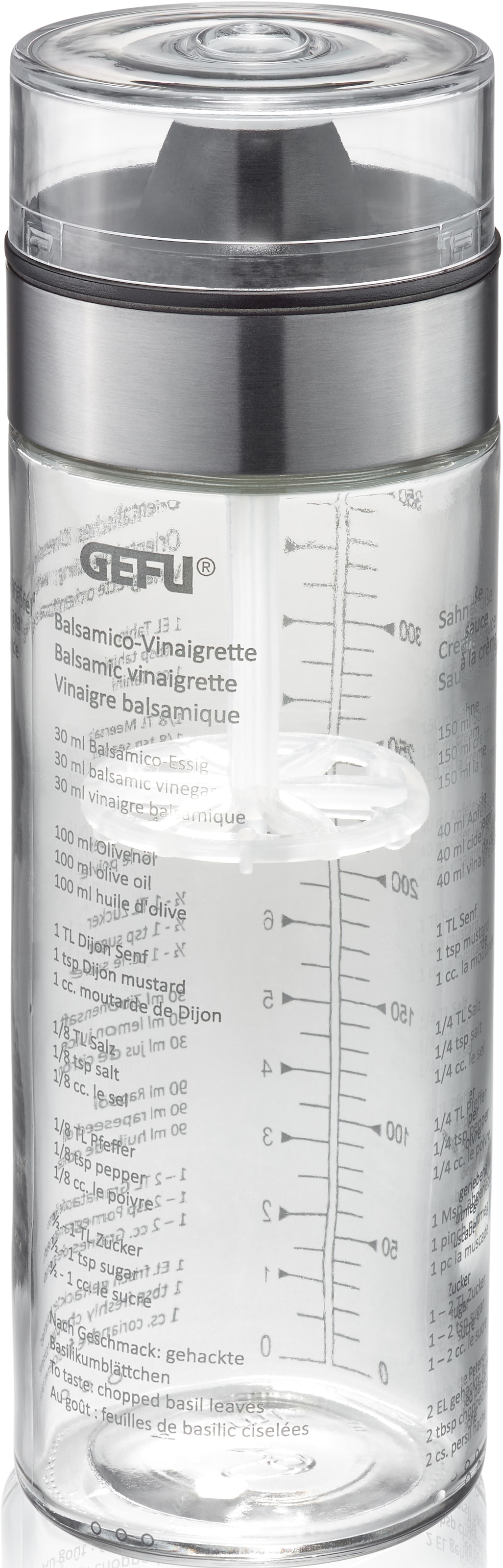 GEFU Dressing Shaker »MIX« Doppelskala (ml/oz), auslaufsicher, 350 ml