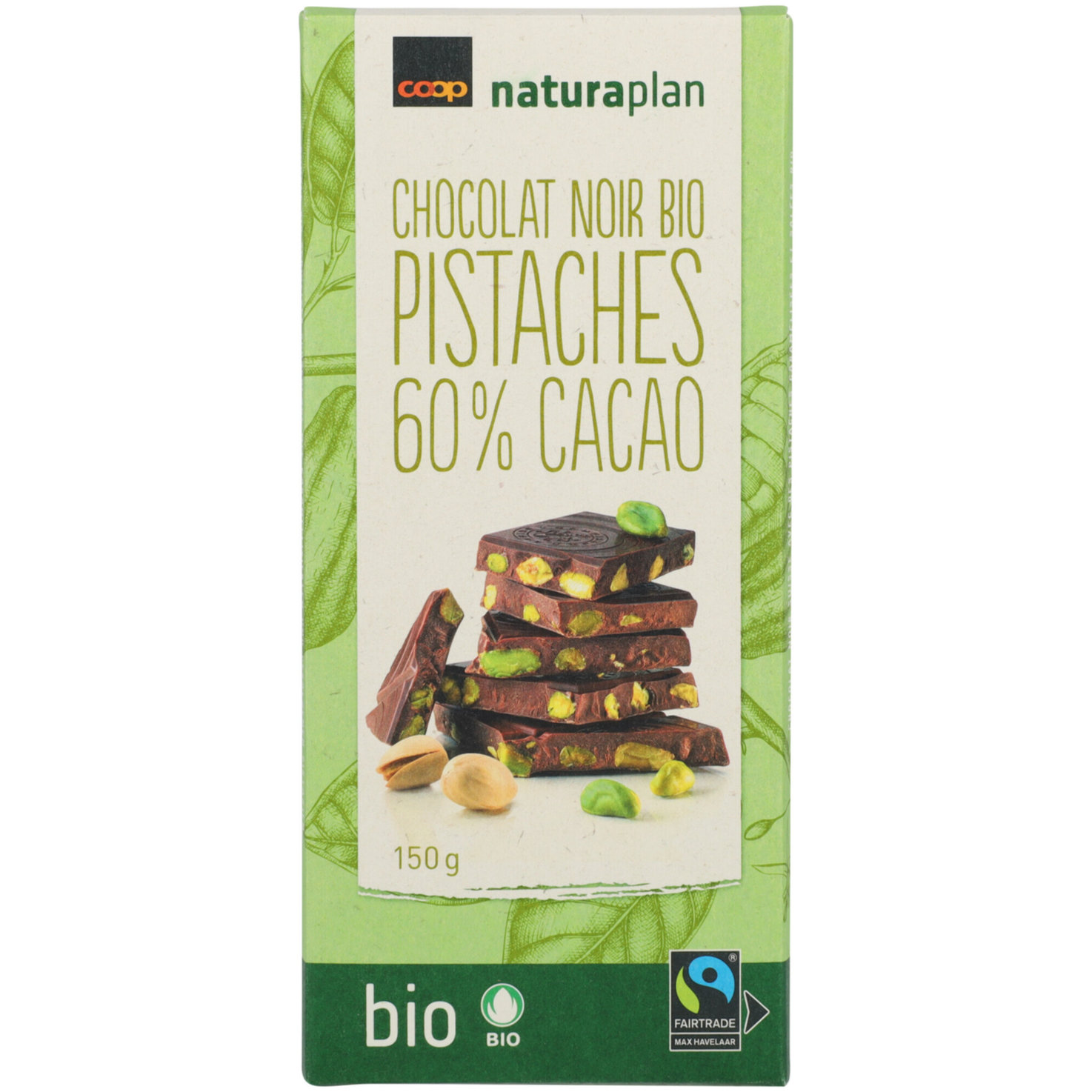Naturaplan Bio Fairtrade Tafelschokolade dunkel Pistazien gesalzen