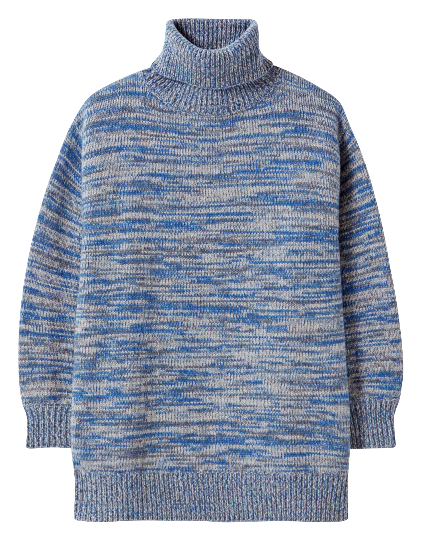 Robe courte col roulé en laine| Multicolore