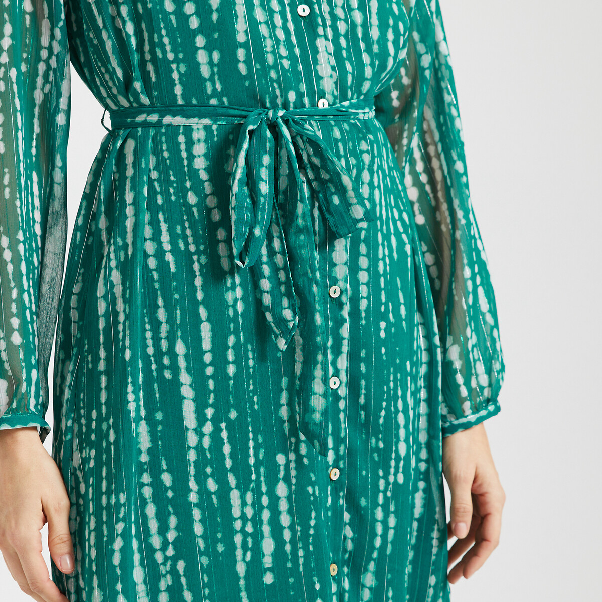 SOMENTE<br>Vestido camisa estampado