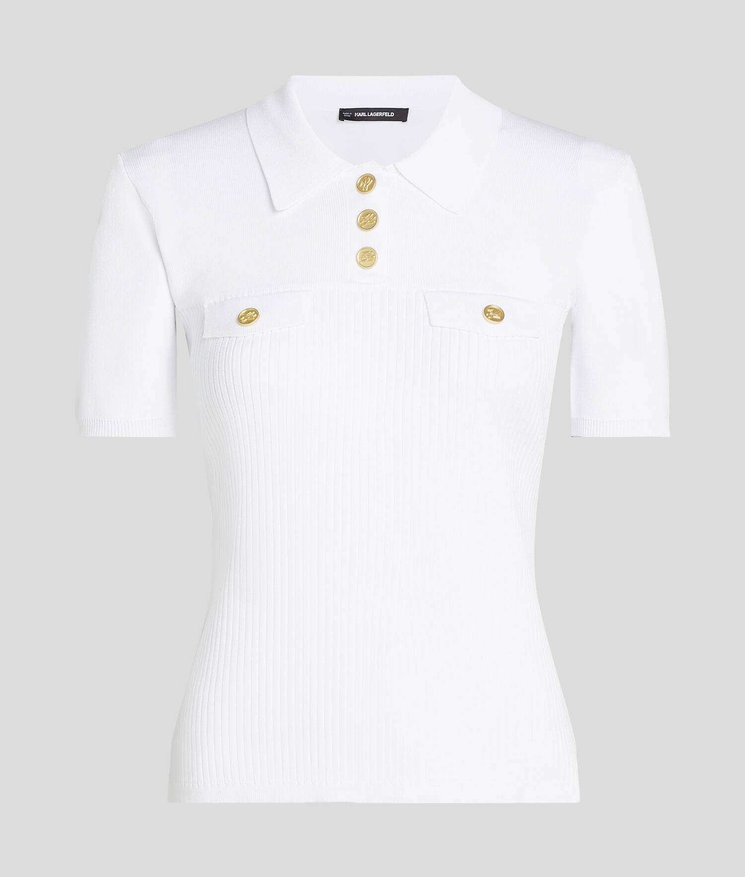POLO AVEC BOUTONS - Blanc