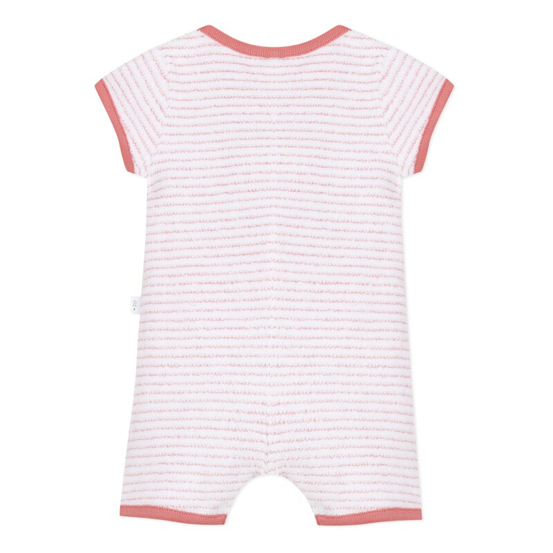 Combi courte rose rayée en éponge naissance Absorba Aucune nuance
