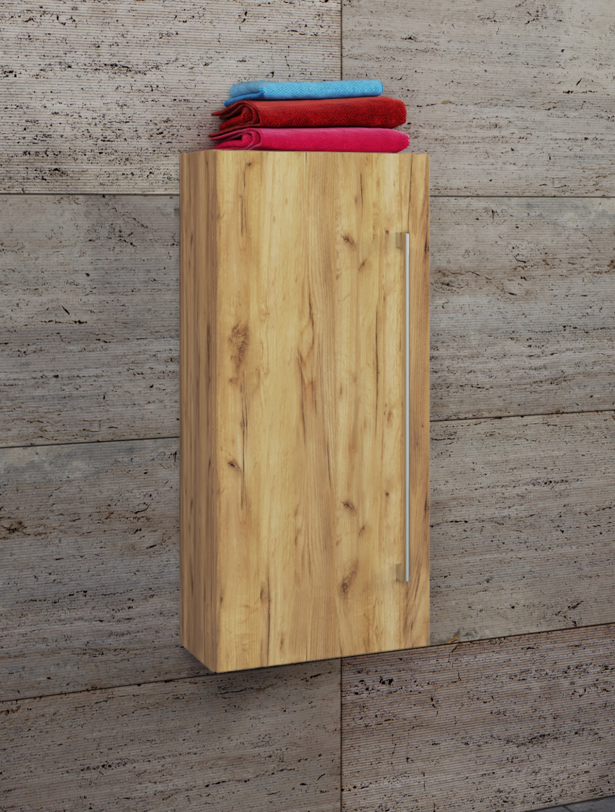 Midischrank BADINOS - Honig Eiche - 75 cm hoch