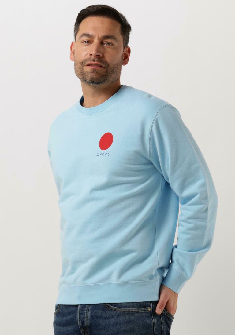 EDWIN lichtblauwe edwin sweater japanese sun sweat heavy felpa