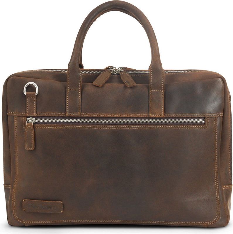 Plevier - Coventry - Laptoptas - Donkerbruin - Leer - 15 Inch