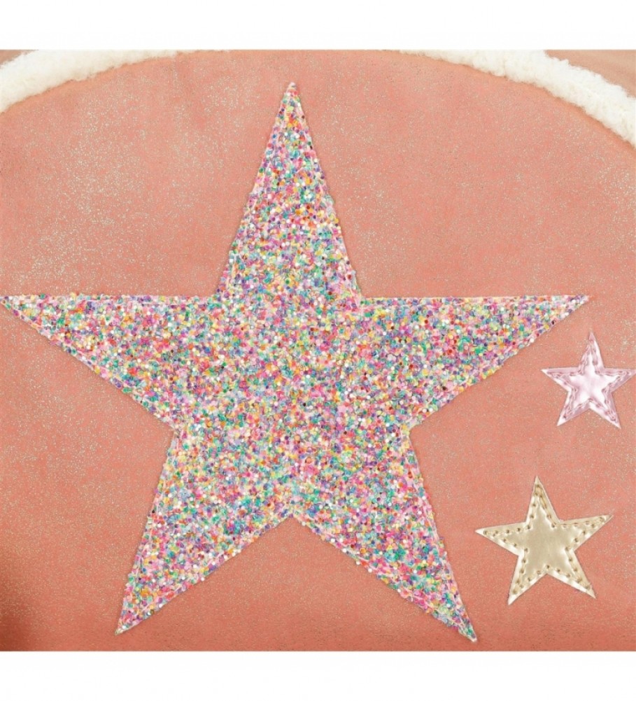Estojo para lápis Enso Shine Star, rosa e verde - 22x12x3cm -