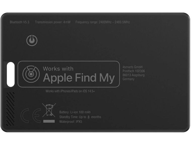 4smarts Schlüsselfinder Skytag Card ReCharge Standort-Finder SkyTag Card ReCharge, schwarz,