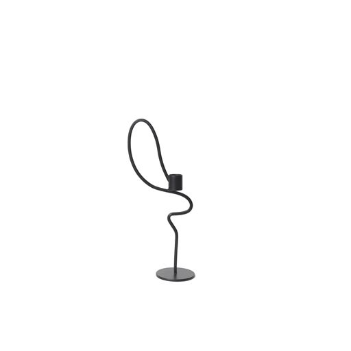 ferm LIVING Valse Lysestage, Black