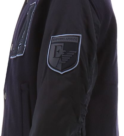 Emporio Armani Jakke - Uld - Navy m. Lyseblå