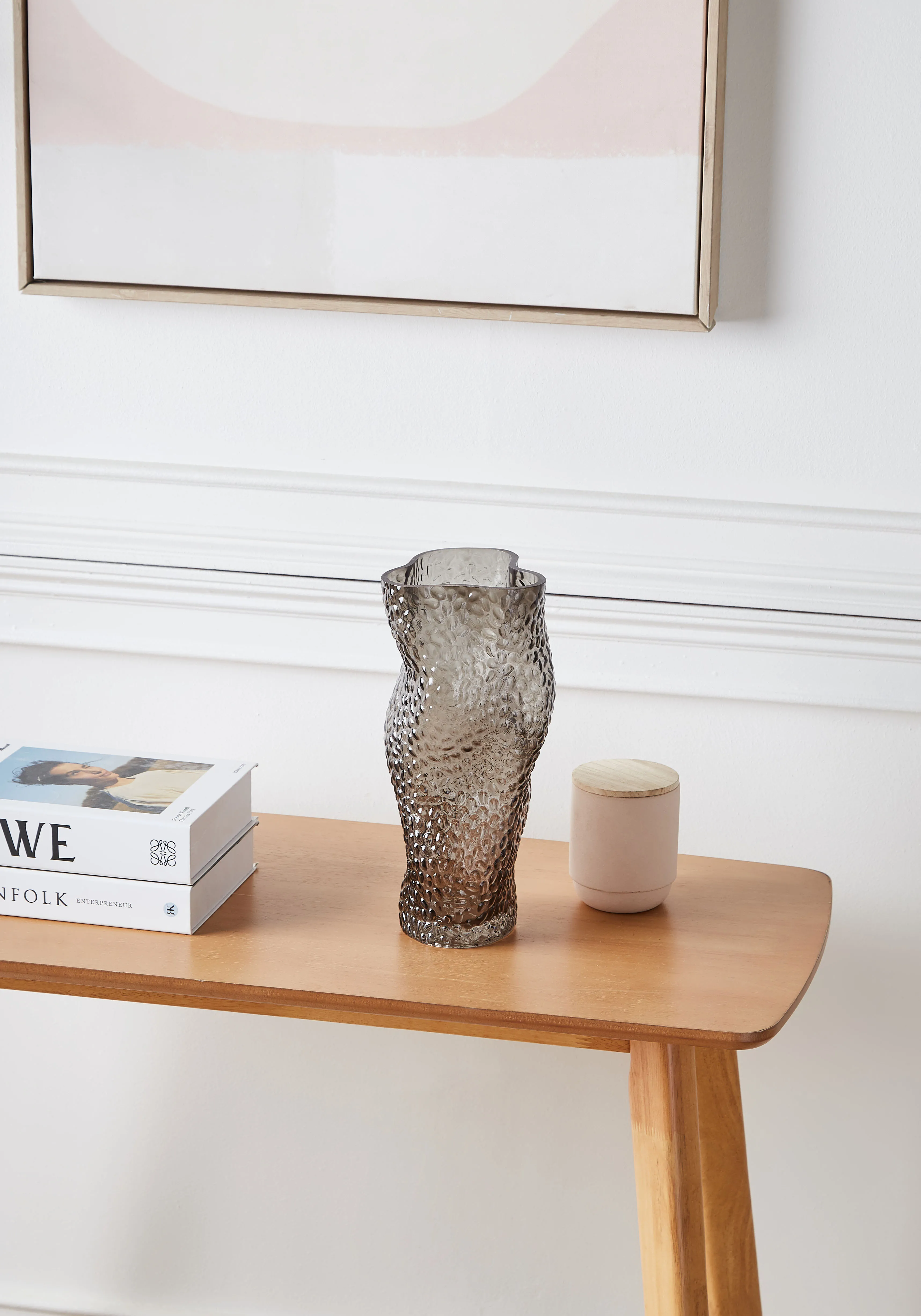 Bloemenvaas DYTIKO Glas 31 cm Grijs