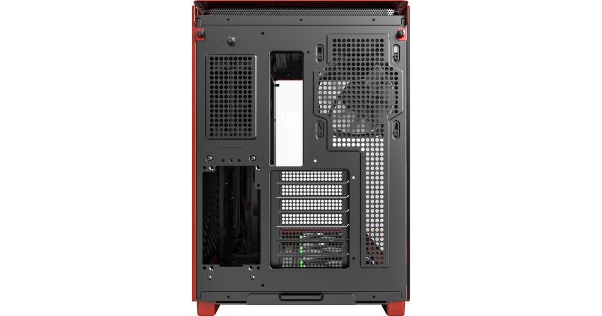 MontechKING 95 PRO midi tower behuizing  (Rood | 2x USB-A | 1x USB-C | RGB | Tempered Glass)
