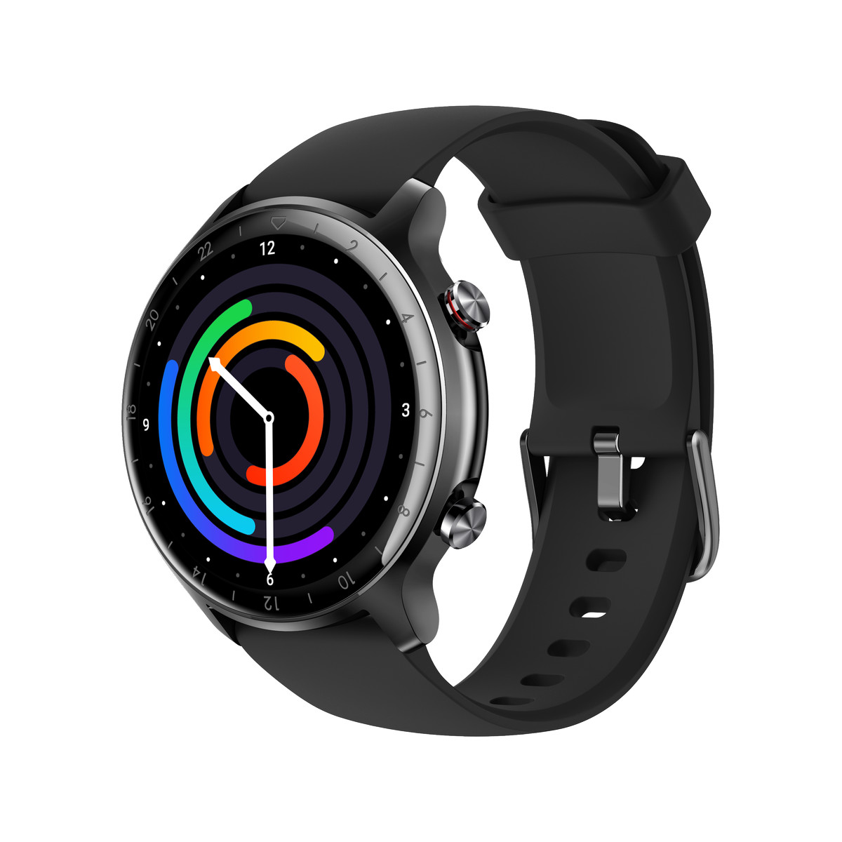 Montre SMARTY 2.0 arena mixte connecté céramique noire bracelet silicone noir