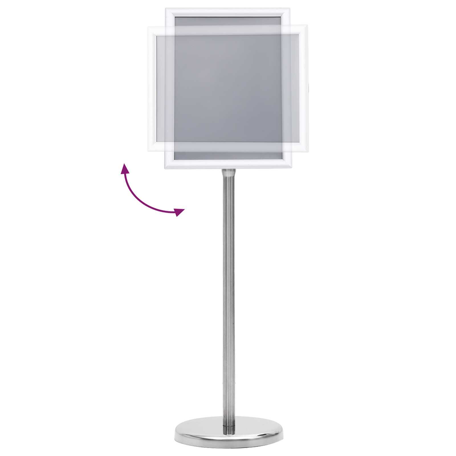 vidaXL Posterstandaards 2 stuks zilver 32,5 x 24 x 78 cm