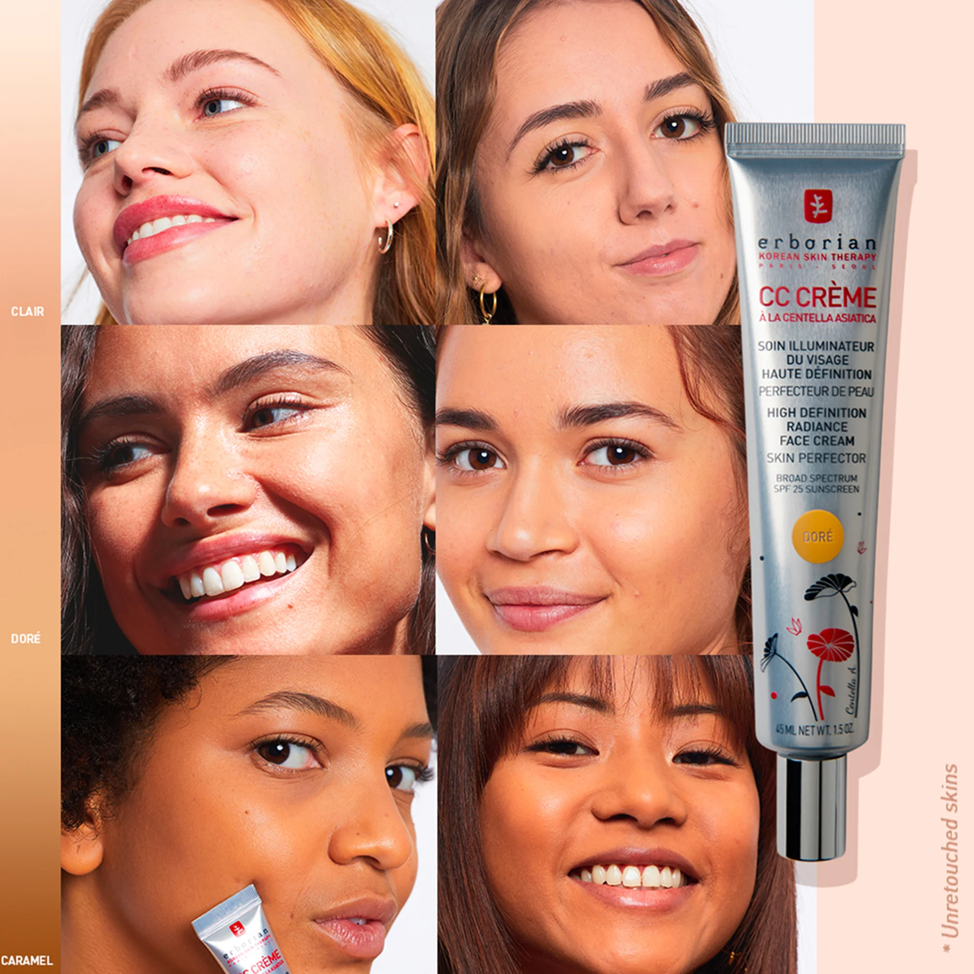 CC Crème à la Centella Asiatica - Soin Illuminateur du Visage Haute Définition |- Caramel