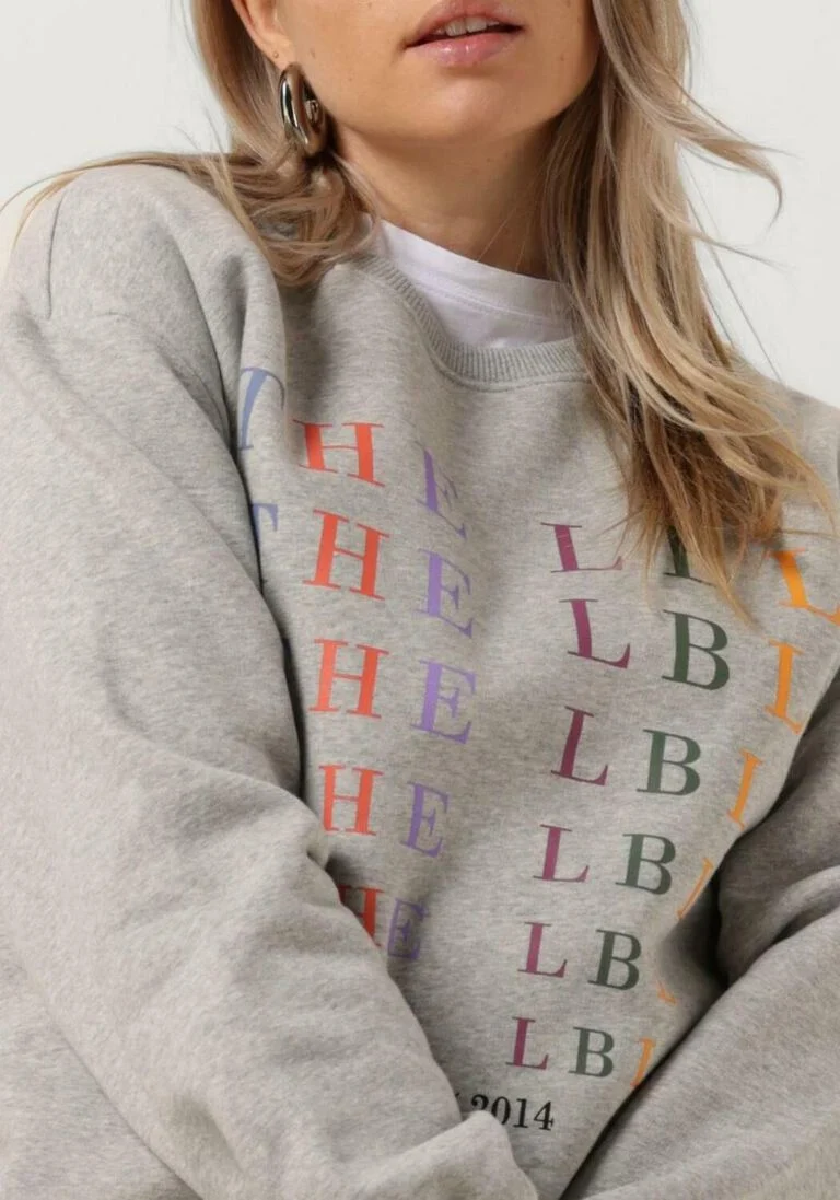 ALIX THE LABEL grijze alix the label trui ladies knitted the label sweater