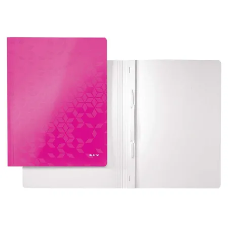 Leitz WOW Schnellhefter, A4, PP-laminierter Karton, 300 g/m², Pink
