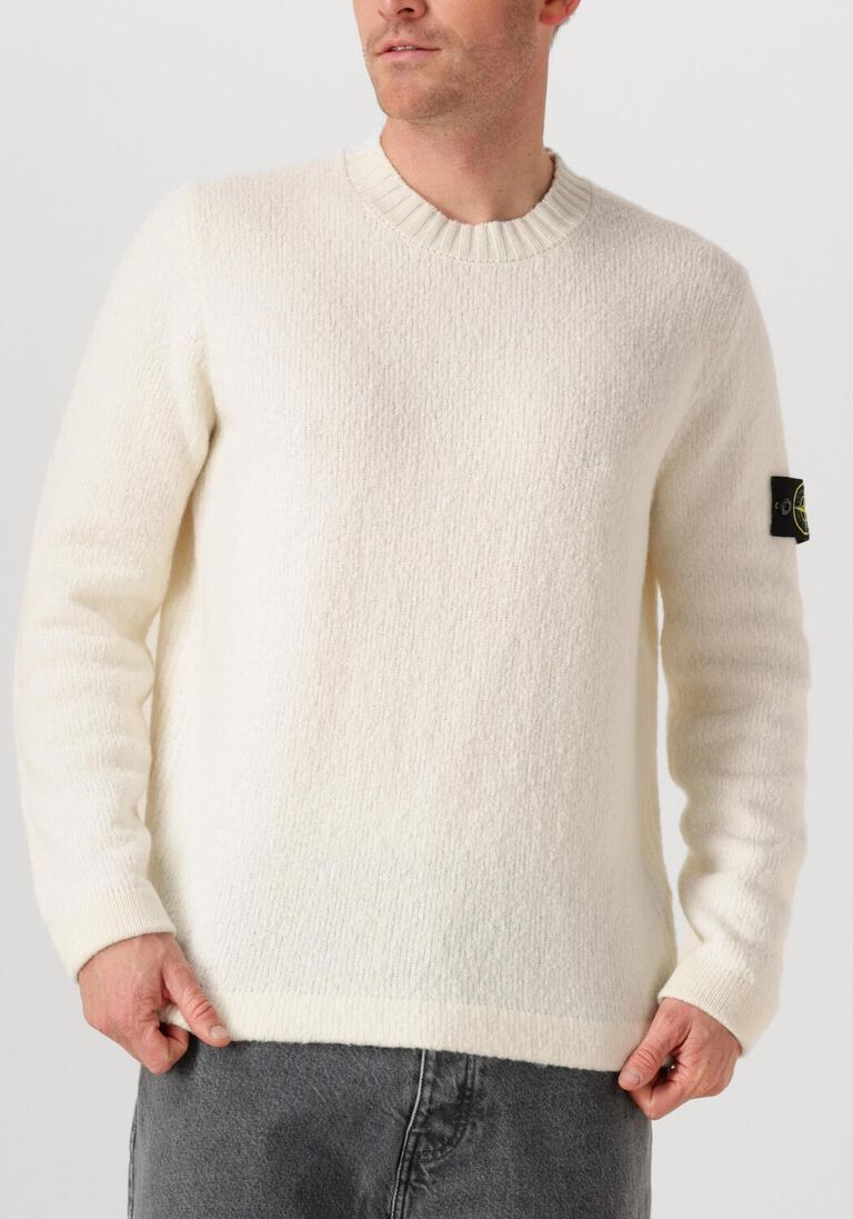 ecru stone island trui crew neck