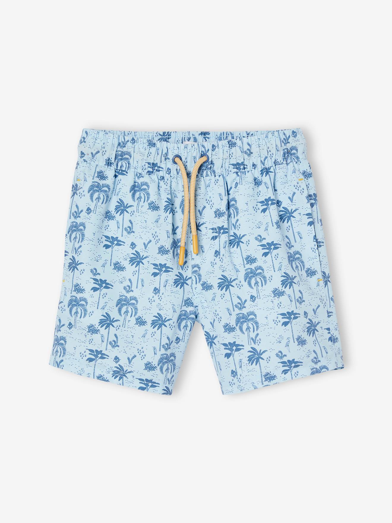 Calção de banho azul claro estampado para meninos