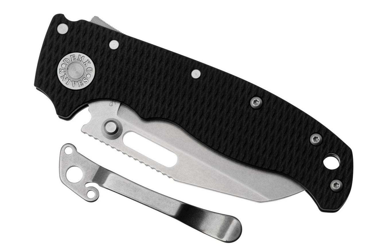 Demko Knives AD20.5 Shark-Lock CPM 20CV Shark Foot AD205-20CV-BLK-SF Black G10, zakmes