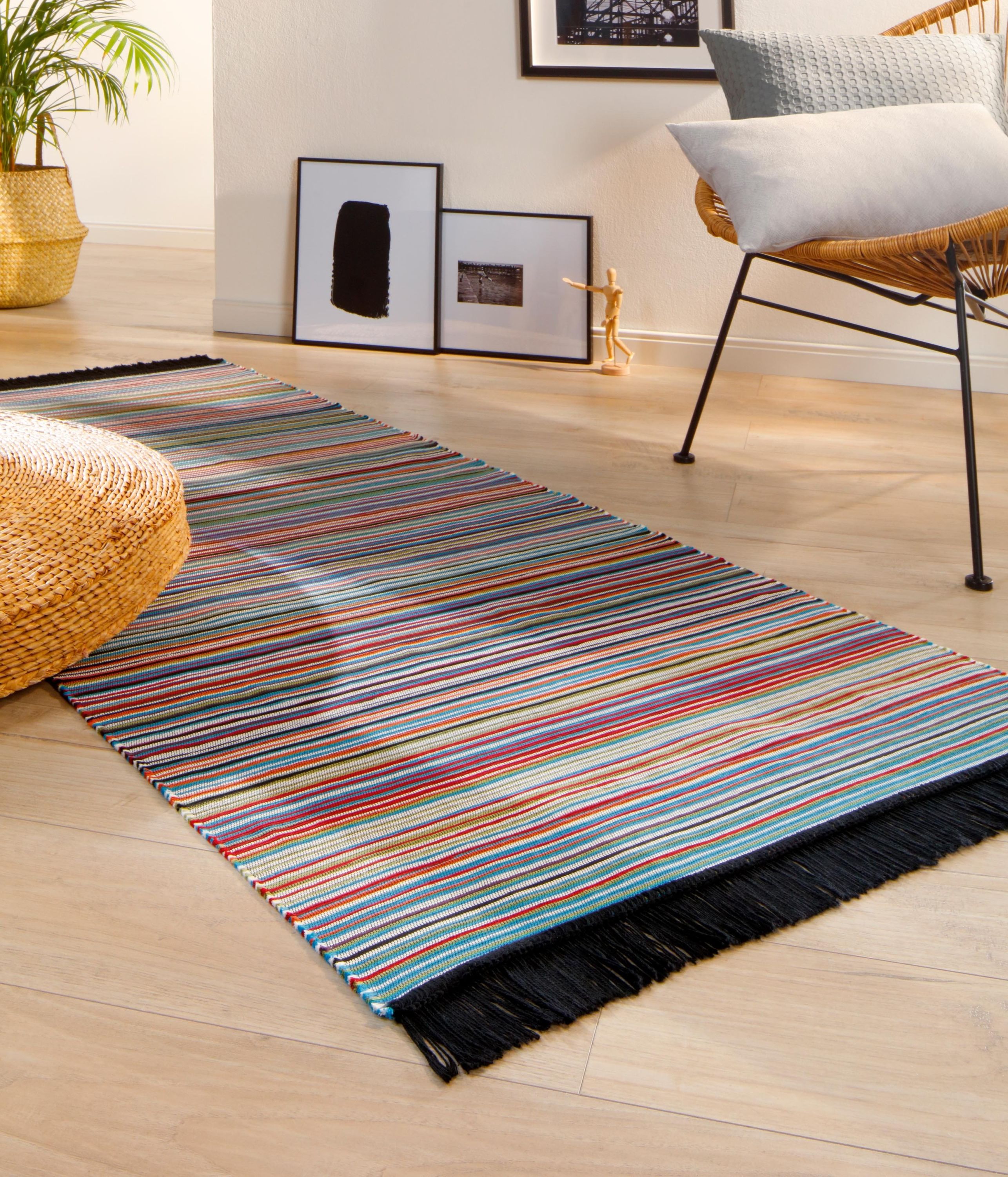 Teppich Fransen STRIPE