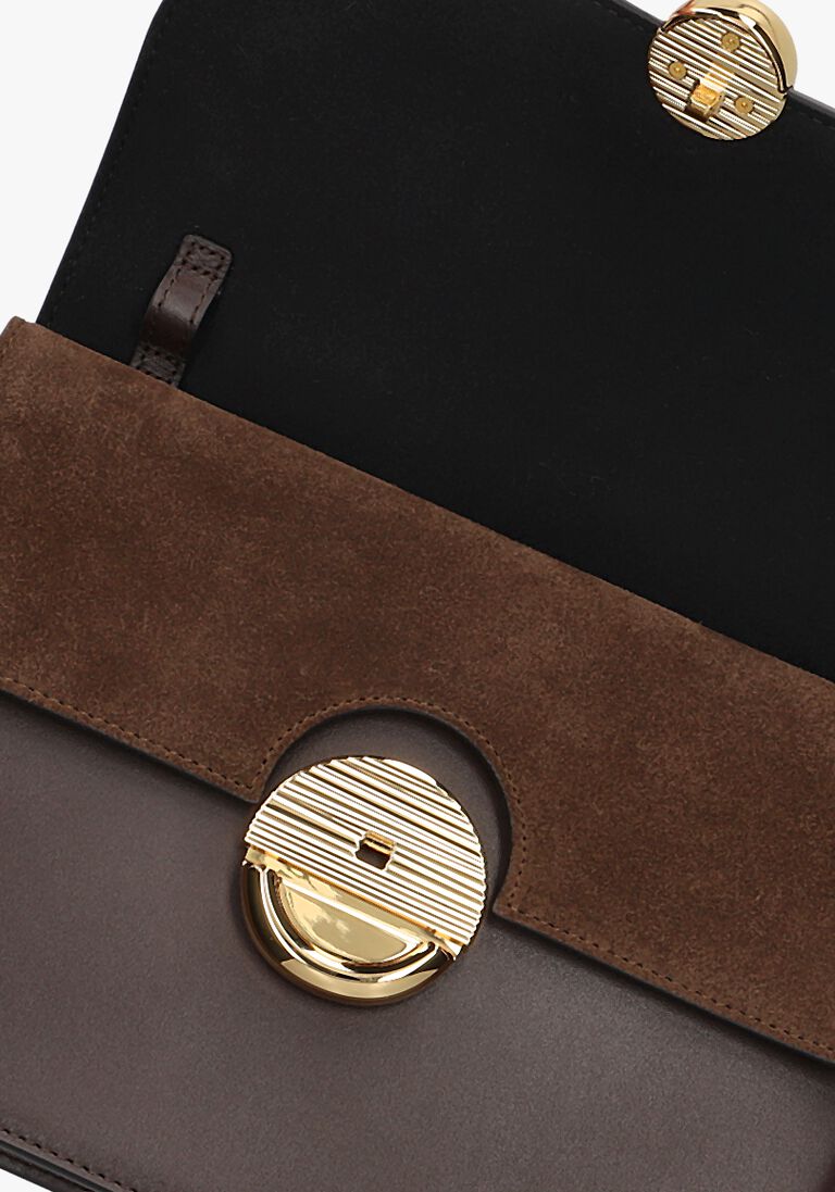 bruine furla schoudertas sfera s crossbody round