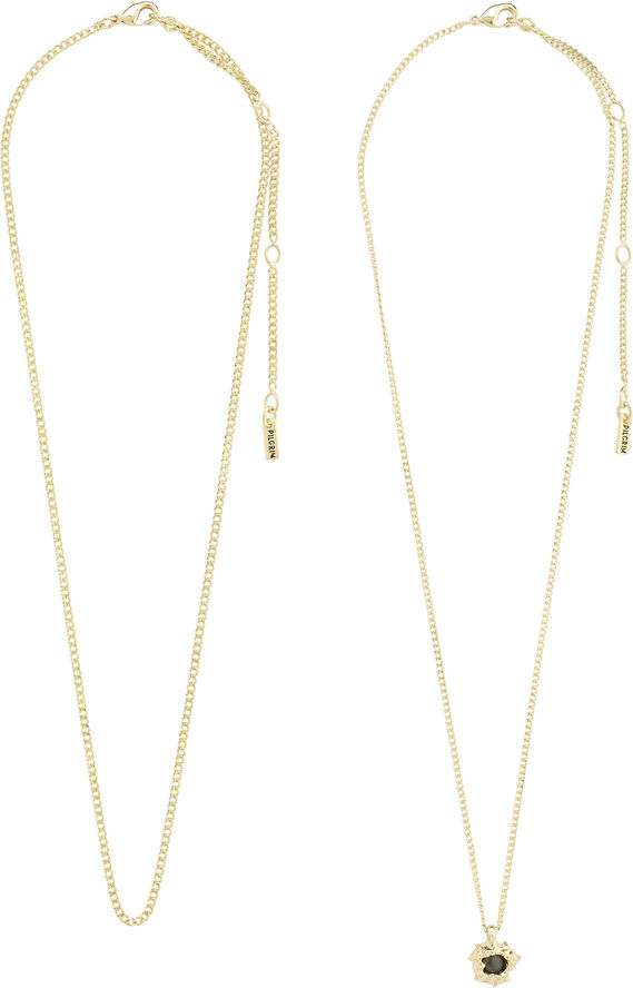 Pilgrim ACT recycled necklace 2-in-1 gold-plated Guld