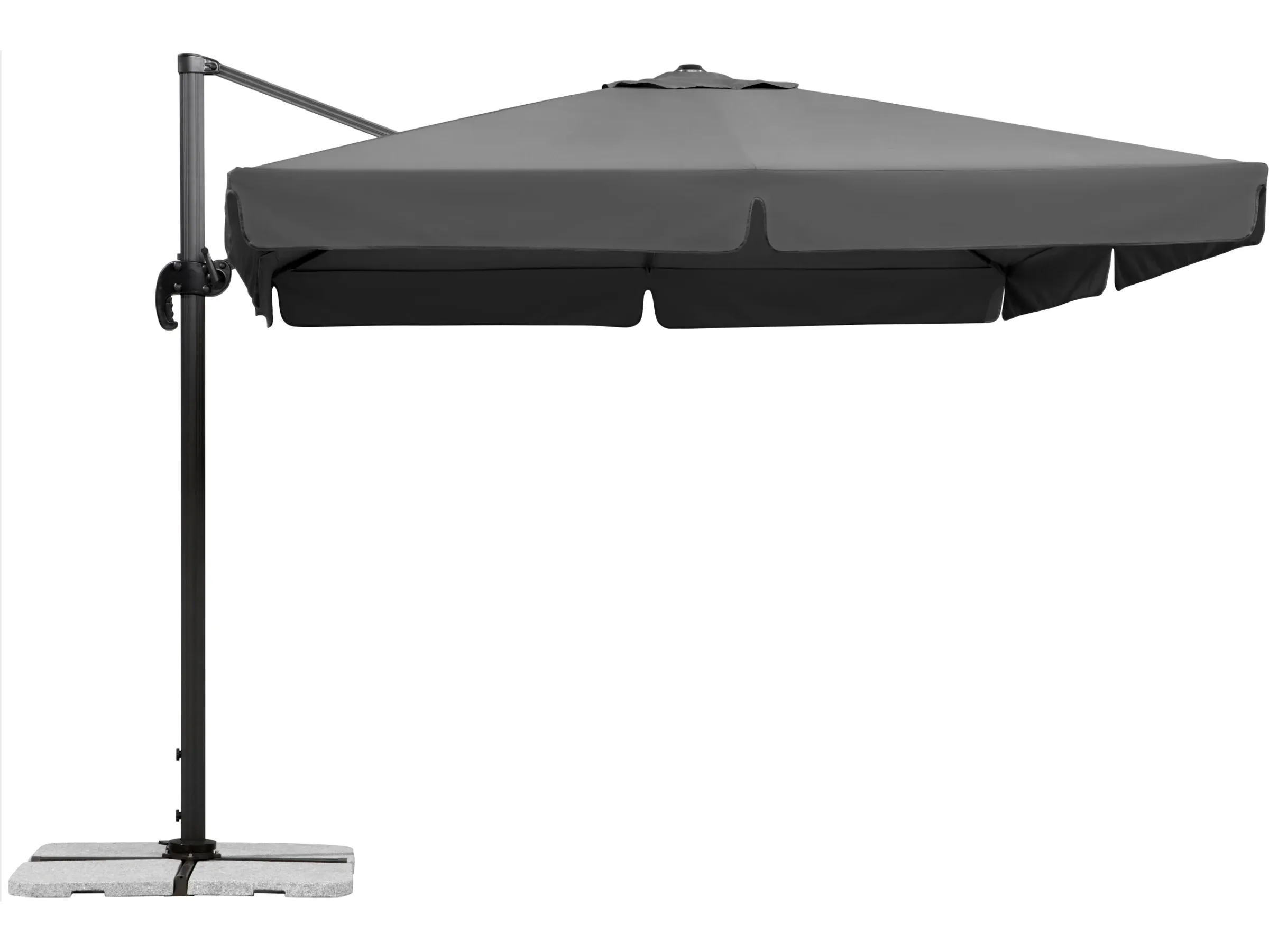 Schneider Schirme Ampelschirm Rhodos 300 cm x 300 cm Anthrazit