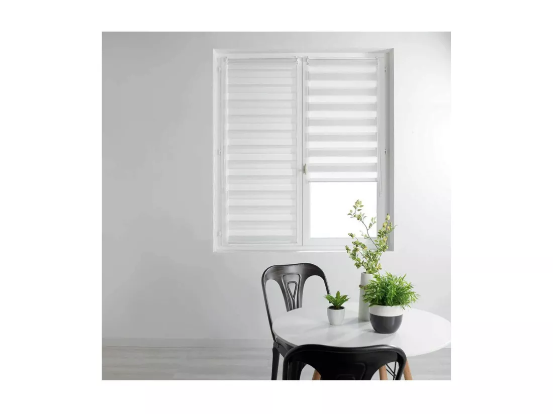 Store enrouleur tamisant - 60 x 180 cm - Daynight - Blanc