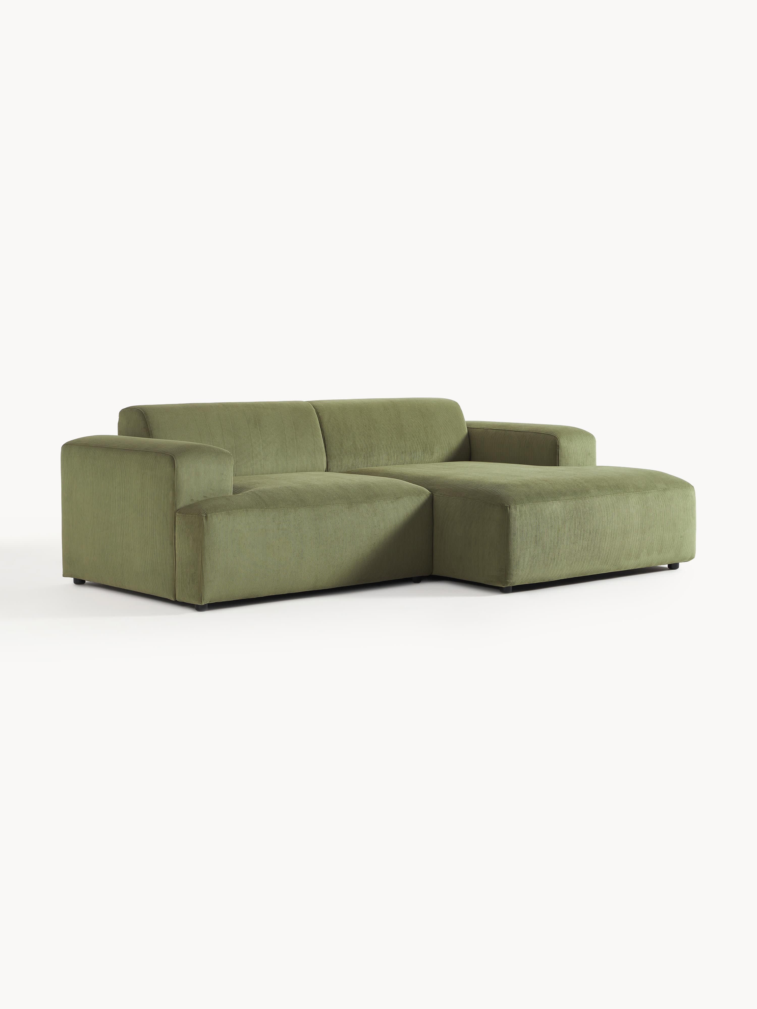 Corduroy hoekbank Melva (3-zits)