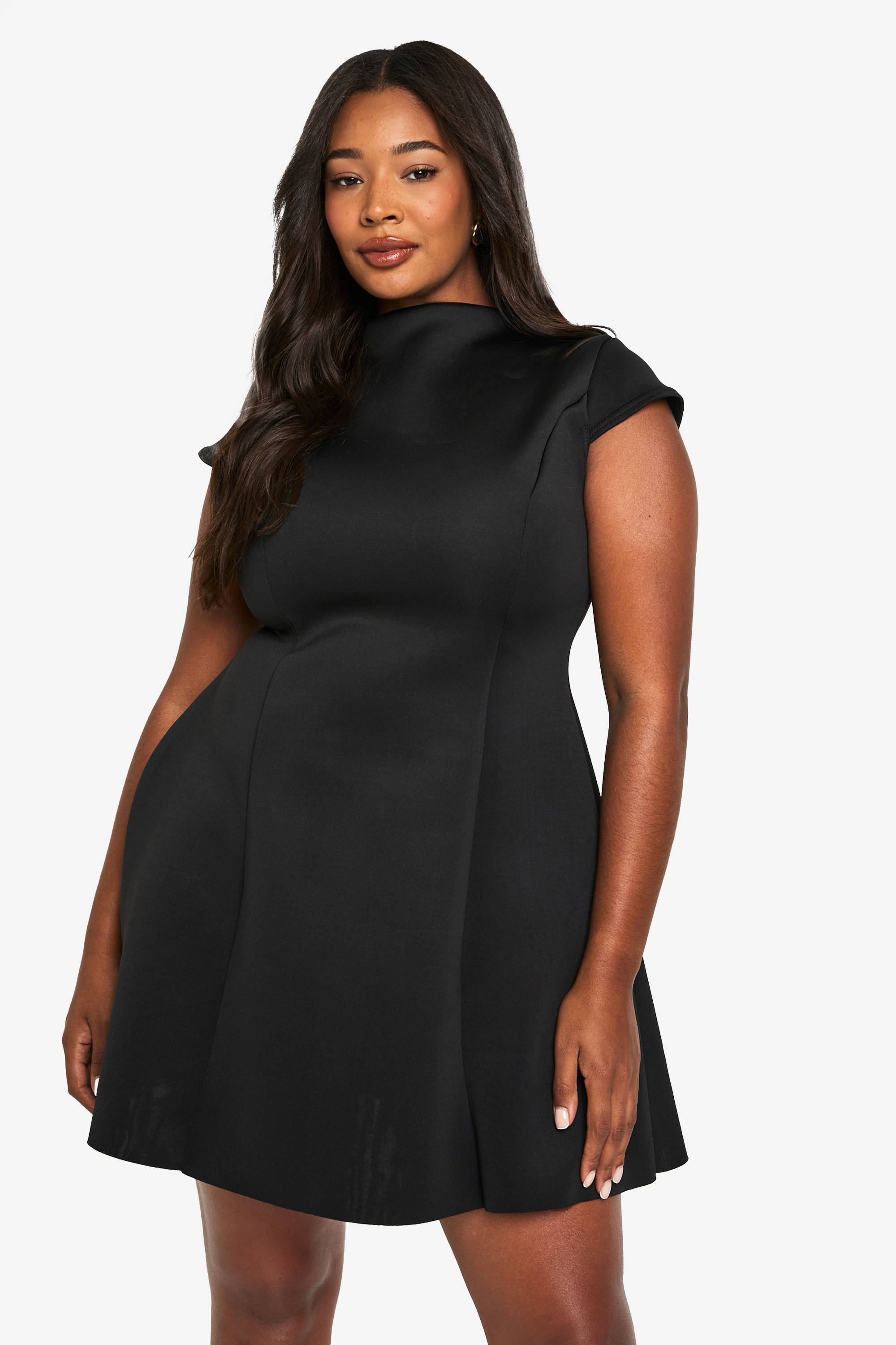 boohoo Robe mini skater structurée plus